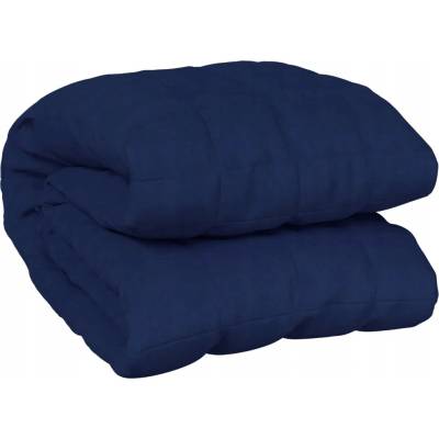 VidaXL Závažová deka modrá 6 kg látková 140x200