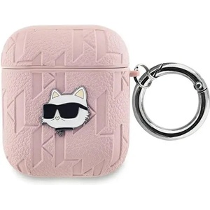 Karl Lagerfeld Кейс Karl Lagerfeld Monogram Choupette Head за AirPods 1 / 2, розов (3666339283711)