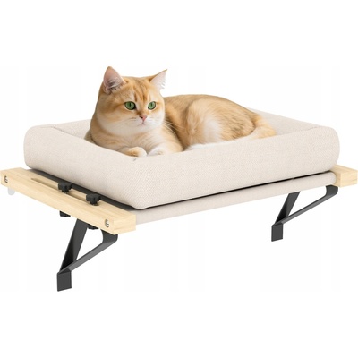 PawHut Závěsné lůžko s nastavitelným úchytem krémové 50 x 36 cm – Sleviste.cz