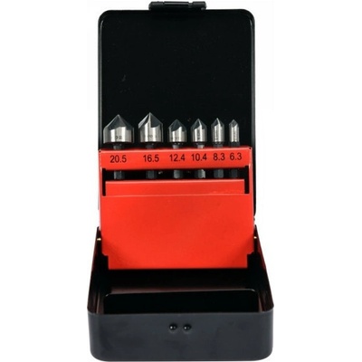 YATO Súprava záhlubníku na kov 6-dielna (6,3-8,3-10,4-12,4-16,5-20,5 mm) HSS s držiakom bitov
