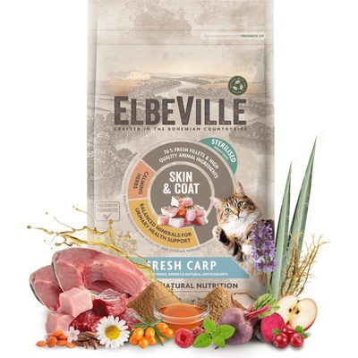ELBEVILLE Cat Sterilised Fresh Carp 1,8 kg