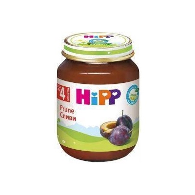 HiPP Пюре HiPP, Био сливи, 125 гр, За бебета над 4 месеца, 9062300112624