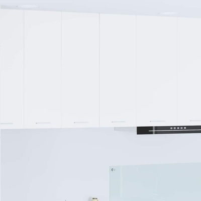 vidaXL Висящ шкаф с врата 2 pcs Бяло 30 x 31 x 80 см Инженерно дърво (884243)