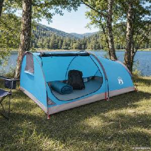 vidaXL Водоустойчиво палатка за туризъм 1 души Синьо (42042231) Палатка
