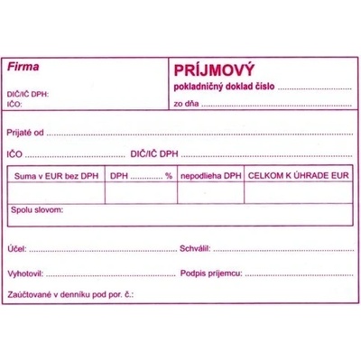 Igaz 896 Príjmový pokladničný doklad pre jednod.účt samopr.