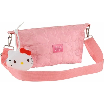 CurePink: dámská kabelka Hello Kitty: Růžová Kitty 27 x 14 x 9 5 cm