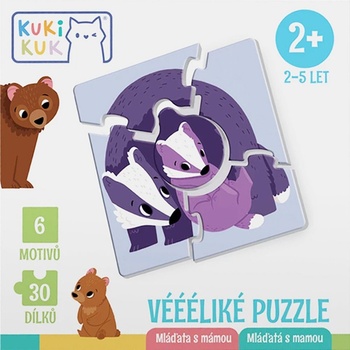 Efko KukiKuk Veľmi veľká skladačka Mladé s mamou 30 dielov