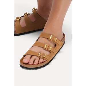 Birkenstock чехли обувки с равна подметка дамски набукови Florida