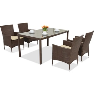 Garden Point Техноратанови градински мебели Milan/Grenada 4 Garden Point кафяво (GAP394-4)
