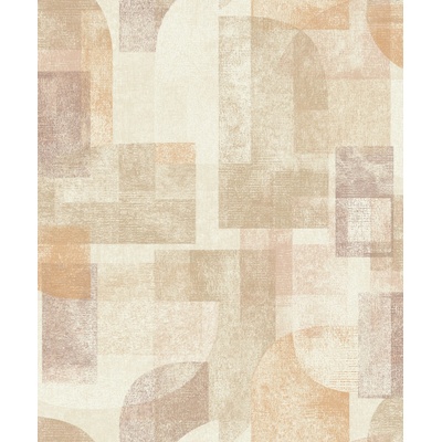 Grandeco PH3508 Geometrická vliesová tapeta na stenu, hnedá, rozmery 0,53 x 10,05 m