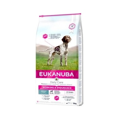 EUKANUBA Working & Endurance - Пълноценна суха храна за кучета нуждаещи се от повече енергия, 15 кг