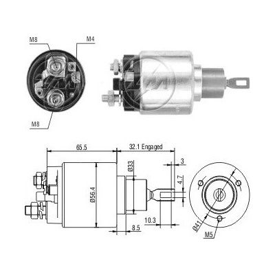 Spínač startéru Bosch 0001108098, 0331303017