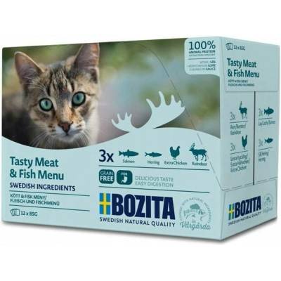 Bozita krmivo mix chutí Ryb a masa v omáčce 12 x 85 g