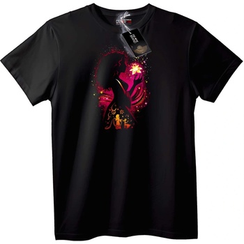 NOONEBRAND Тениска Силует на Цвете - 5XL, Black