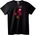 NOONEBRAND Тениска Силует на Цвете - 5XL, Black