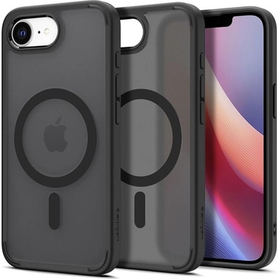 Spigen iPhone 16e SPIGEN CRYSTAL HYBRID Силиконов удароустойчив протектор за телефон, MagSafe, ЧЕРЕН ACS09175 (ACS09175)