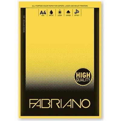 Fabriano Копирен картон, A4, 160 g/m2, жълт, 50 листа