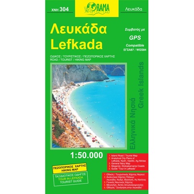 ORAMA 304 Lefkada 1:50 000 turistická mapa