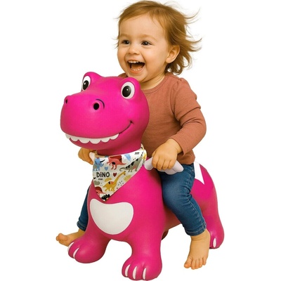 HoppyDoo JAMARA Skákací dinosaurus s krídlami a pumpičkou ružový