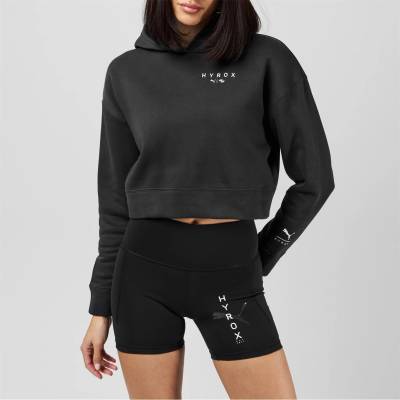 PUMA Суичър Puma Women's HYROX World Cropped Hoodie - Puma Black