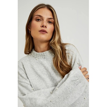 Moodo Суитшърт с декорация от перли в сиво Moodo Moodo | Siv | ЖЕНИ | XS