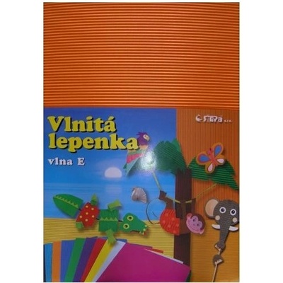 Lepenka E-Welle 260g 34,5 x 24,5cm rovná-oranžová 10 listů