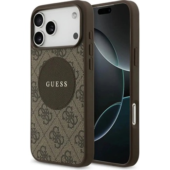 GUESS Калъф Guess 4G Circle Classic Logo MagSafe за iPhone 17 Pro Max - кафяв