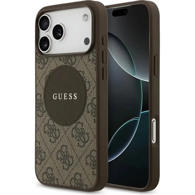 GUESS Калъф Guess 4G Circle Classic Logo MagSafe за iPhone 17 Pro Max - кафяв