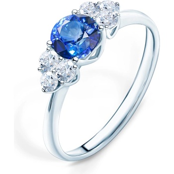 SAVICKI Годежен пръстен Fairytale: бяло злато, син сапфир