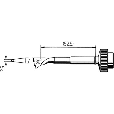Ersa 0612HD pájecí hrot konický Velikost hrotů 2.50 mm Obsah 1 ks