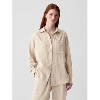 Image 1 of GAP Мушамена риза oversize GAP GAP | Bezhov | ЖЕНИ | XXS