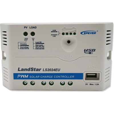 EPEVER Regulátor nabíjania PWM s USB EPEVER LS2024EU 12/24V 20A