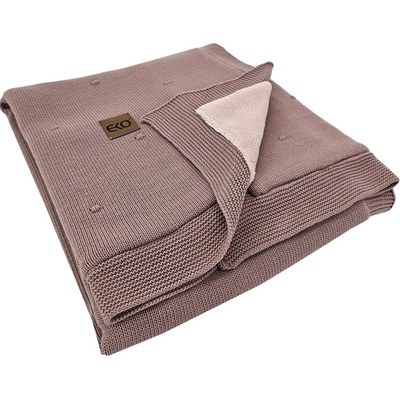 EKO pletená deka s podšívkou Lilac