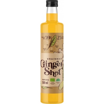 BrainMax Pure Ginger Shot zázvorová štáva s kurkumou bio 0,5 l