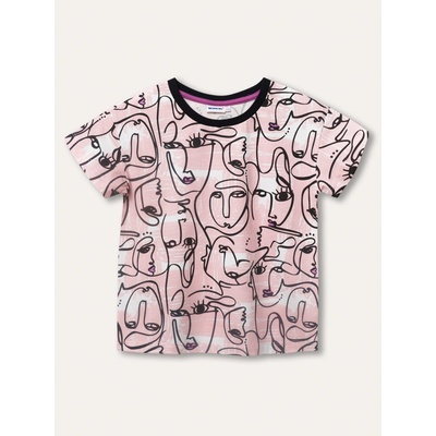 Winkiki kids Wear dívčí tričko Art světle růžová