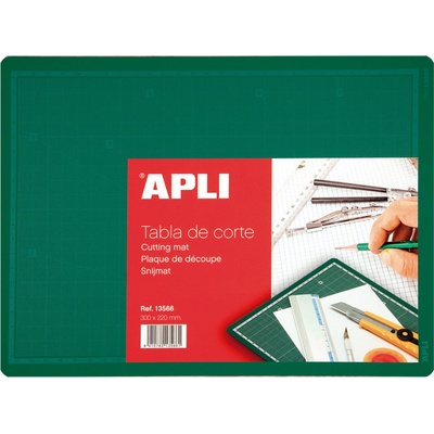 APLI řezací podložka oboustranná 300 x 200 mm PVC zelená – Sleviste.cz