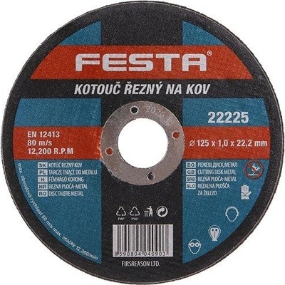 Kotouč řezný na ocel Festa 125x1,0mm 0.037 Kg NÁŘADÍ Sklad2 22225