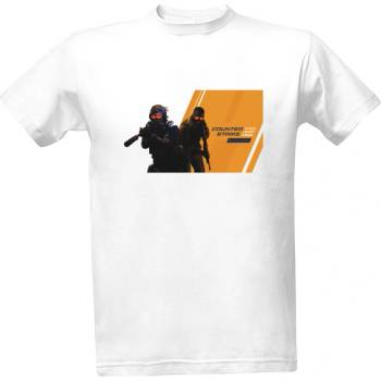 Tričko s potiskem Counter Strike 2 pánské Bílá