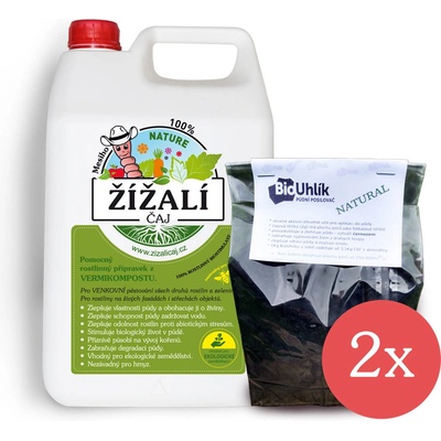 Mesiho žížalí čaj 5 l + BioUhlík 1 kg