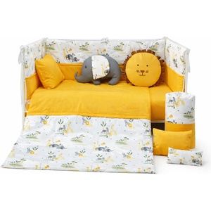 Babyhome Комплект за легло от 8 части Jungle Yellow