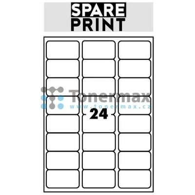 Spare Print Premium A4 24 etiket 68x36 mm 100 archů bílé
