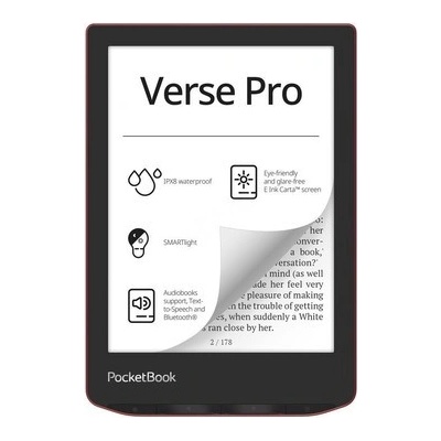 PocketBook 634 Verse Pro Passion Red, červený