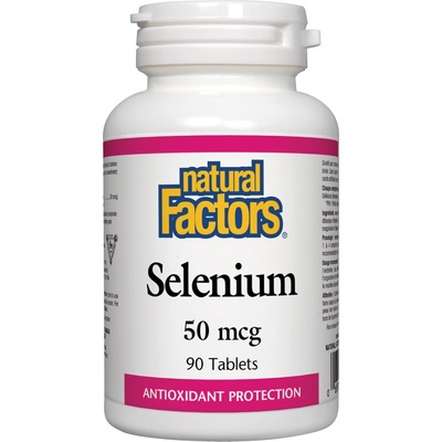 Natural Factors Selenium, 50 mcg, 90 таблетки, Natural Factors