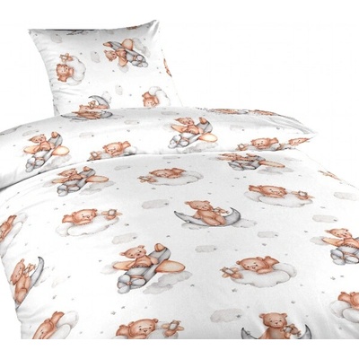 Dadka Vracov Povlečení bavlna Teddy bear plane 90 x 130 cm 45 x 60 cm – Zboží Dáma