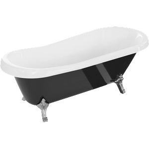 Mexen Retro 170x75 cm black/white/chrome (53251707575-00)