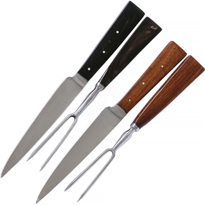 Marshal Historical Středověký příborový set Mercator – Nůž a vidlička (Rohovina / Dřevo)