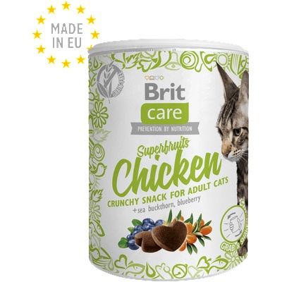 Brit Care Cat Snack Superfruits Chicken - Лакомство за котки с вкус на пиле 100гр