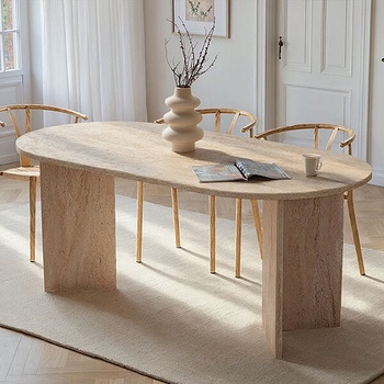 ASG Трапезна маса SABLIN Travertine (8684283850075)