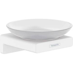 Hansgrohe AddStoris - Сапунерка с поставка, матирано стъкло/бяло матирано 41746700 (41746700)