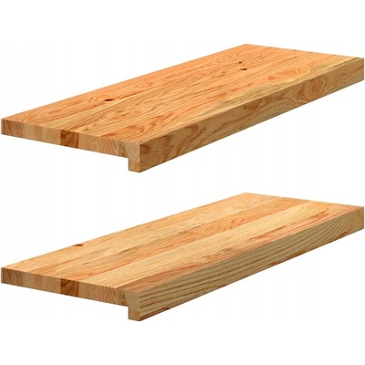 VidaXL Okenní parapety 2 ks, světle hnědá, 70 x 30 x 2 cm, masivní dubové dřevo